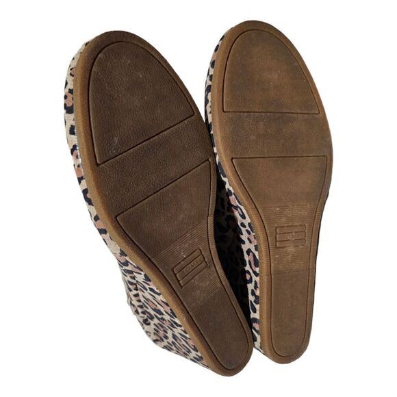 TOMS Kelsey Suede Animal Print Leopard Wedge Ankle Booties - Size 10 - Picture 5 of 8